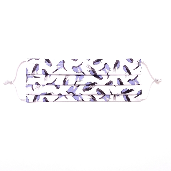 Face Mask 100% cotton Pleats Filter Nose wire - Picture 1 of 5